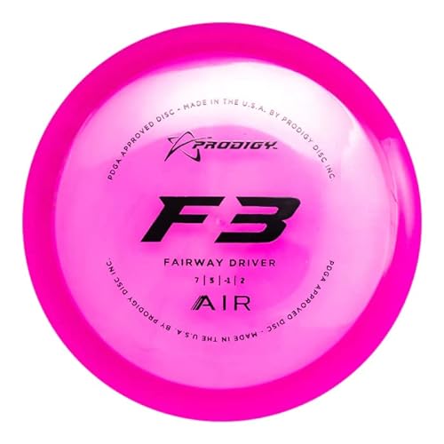 Prodigy Disc F3 AIR | Stable Fairway Driver | Lightweight Fairway for All Skill Levels | Great in Windy Conditions | Very Torque Resistant | Lightweight Plastic | 150-159g | Colors May Vary von Prodigy Disc