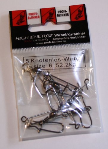 Profi Blinker Knotenlos-Wirbel+FL-Snap 5er Gr.: 6 Profi Blinker Knotenlos-Wirbel+FL-Snap 5er Gr.: 6 von Profi Blinker