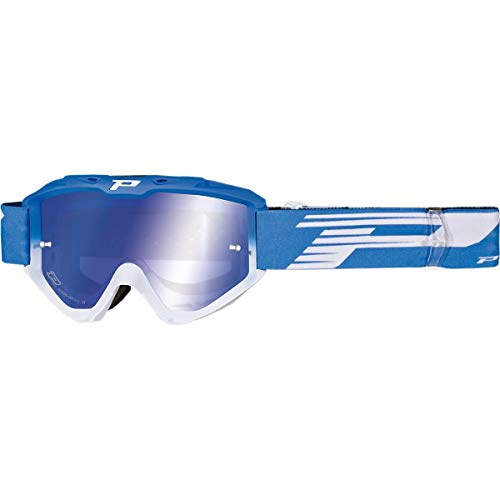 Progrip Brille 3450FL hellblau/weiß mit kratzfesten und beschlagfreien Linsen, mehrschichtig, 3253, Hellblau von Progrip