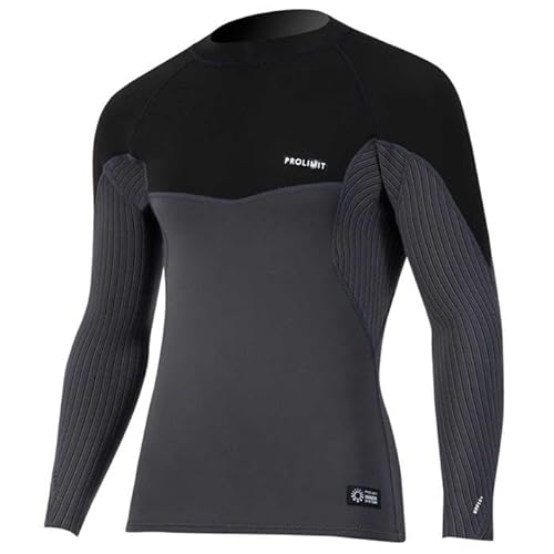 Prolimit Predator 2mm Neopren Shirt Langarm Herren, Farbe:black/grey, Größe:L von Prolimit