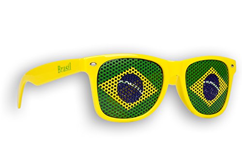 Promo Trade WM Fanbrille - Brasilien gelb - Sonnenbrille - Fan Artikel von Promo Trade