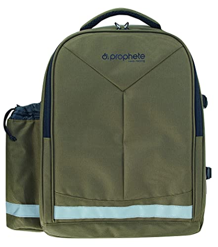 Prophete Isolierter Fahrradrücksack, 20 L, Material: 600DPU, mit Reflektionselementen, wasserabweisend, leicht abwaschbar, Montageelemente versteckbar bei Rücksackfuntion, Farbe: oliv von Prophete