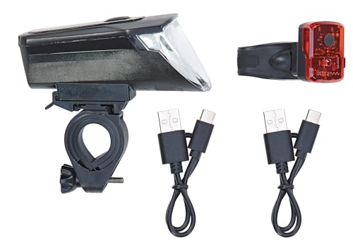 PROPHETE Fahrrad LED Akku-Beleuchtungsset – 70 Lux Scheinwerfer mit OSRAM LEDs, USB-C Wiederaufladbar, StVZO Zugelassen, Werkzeugfreie Montage, Wasserdicht nach IPX4 PROPHETE Fahrrad LED Akku-Beleuchtungsset – 70 Lux Scheinwerfer mit OSRAM LEDs, USB-C Wiederaufladbar, StVZO Zugelassen, Werkzeugfreie Montage, Wasserdicht nach IPX4 von Prophete