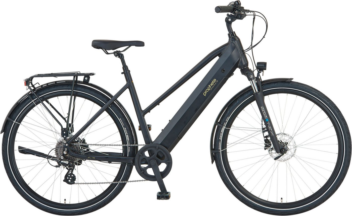 Prophete E-Bike Trekkingrad Entdecker 2.0, 8 Gang Shimano, Kettenschaltung, Heckmotor, 360 Wh, Pedelec, Elektrofahrrad für Damen, Trekkingrad von Prophete