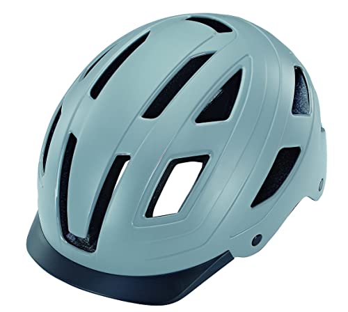 Prophete Fahrradhelm, Radhelm für Damen und Herren, mit integrierter LED Beleuchtung, EKO, ABS-Schale, Größe 59-61 cm, Farbe grau matt Prophete Fahrradhelm, Radhelm für Damen und Herren, mit integrierter LED Beleuchtung, EKO, ABS-Schale, Größe 59-61 cm, Farbe grau matt von Prophete