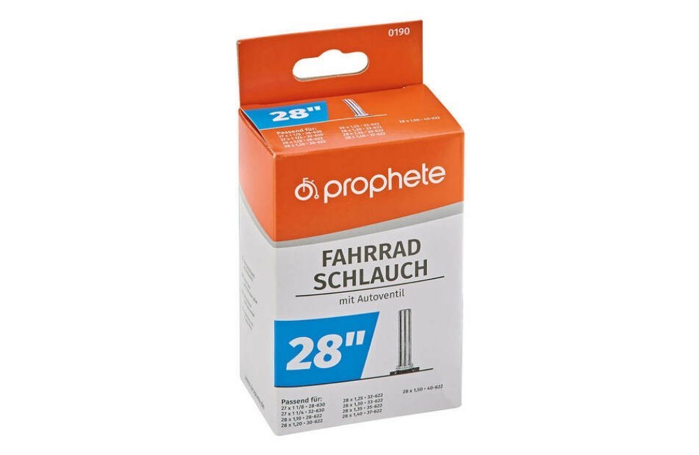 Prophete Fahrradschlauch Prophete Fahrradschlauch Ersatzschlauch 27 / 28 Zoll Autoventil 0190, (1-St) von Prophete