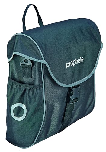 Prophete Fahrradtasche Seitenpacktasche 20L wasserabweisend mit werkzeugfreier Gepäckträgermontage, reflektierende Elemente, robuste und langlebige Materialien, schwarz von Prophete