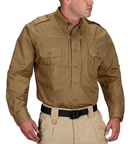 Propper Herren Popeline Tactical Shirt Propper Herren Taktisches Hemd Langarm, Coyote, L EU von Propper