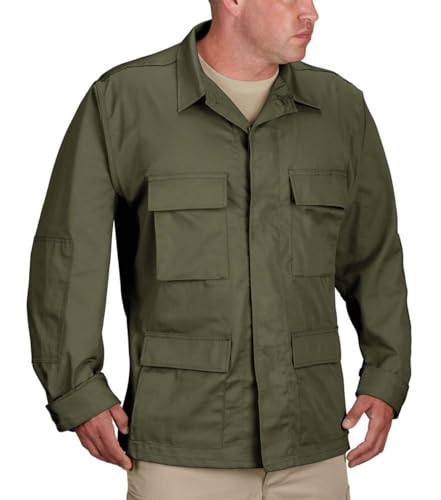 Propper Herren Standard-Uniform BDU Mantel, olivgrün, 60% Baumwolle, 40% Polyester, klein lang von Propper