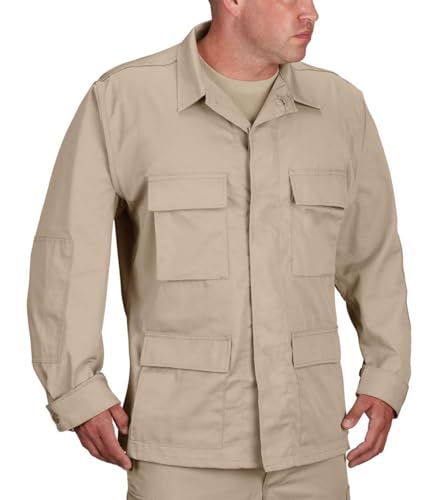 Propper Herren Uniform Ripstop BDU Mantel, Khaki, 60% Baumwolle, 40% Polyester, L von Propper