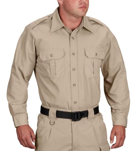 Propper Tactical Herren Langarm, Herren, Tactical Dress Shirt - Long Sleeve, Khaki, 4X Large Regular von Propper