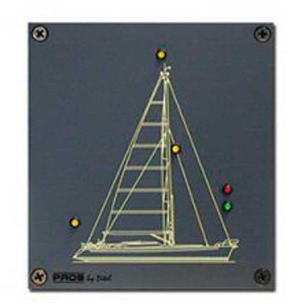 Pros 1 Mast Sailboat Navigation Lights Silhouette Golden von Pros