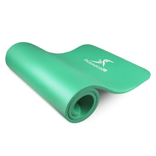 ProsourceFit Extra Thick Yoga and Pilates Mat ½” (13mm), 71-inch Long High Density Exercise Mat with Comfort Foam and Carrying Strap, Green ProsourceFit Extra Thick Yoga and Pilates Mat ½” (13mm), 71-inch Long High Density Exercise Mat with Comfort Foam and Carrying Strap, Green von ProsourceFit