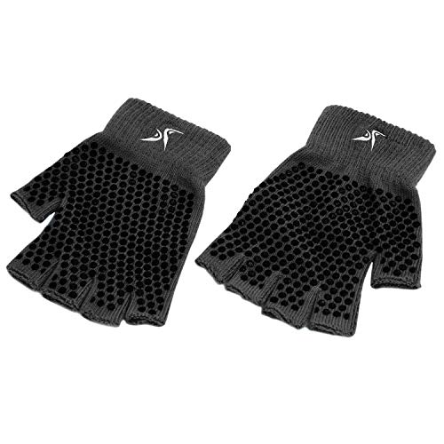 ProsourceFit Grippy Yoga Gloves, One Size Fits All, Firm Fingerless Design in Black Color von ProsourceFit