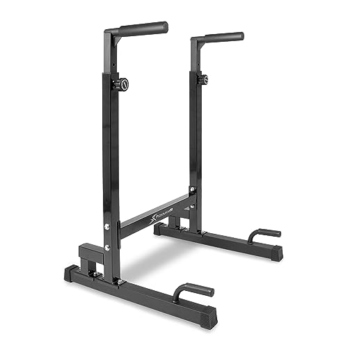 ProsourceFit Dip Stand Station, Adjustable Dip Bar for Home Gym Fitness Equipment, Ultimate Heavy Duty Body Bar Press with Safety Connector for Tricep Dips, Pull-Ups, Push-Ups, L-Sits, Black ProsourceFit Dip Stand Station, Adjustable Dip Bar for Home Gym Fitness Equipment, Ultimate Heavy Duty Body Bar Press with Safety Connector for Tricep Dips, Pull-Ups, Push-Ups, L-Sits, Black von ProsourceFit