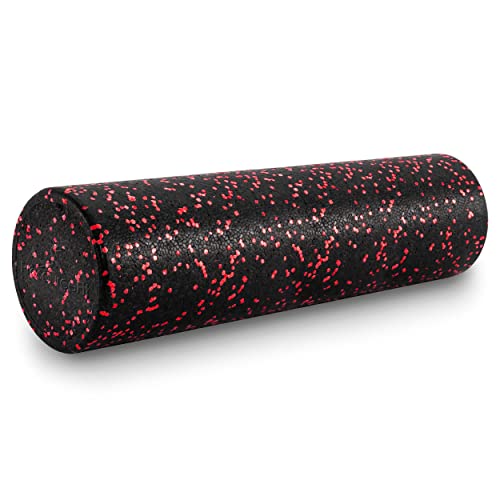 ProsourceFit Unisex-Adult ps-2068-sfr-red-24 High Density and Speckled Foam Rollers, Black/Red, Size von ProsourceFit
