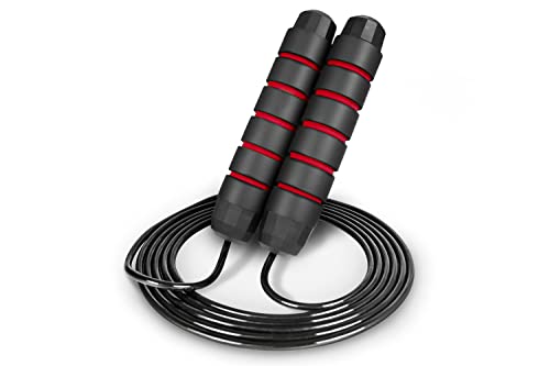 ProsourceFit Speed Jump Rope up to 8 Foot Adjustable Length for Men and Women, Foam Handles, Ultra Light Rope for Boxing, Jumping Exercises and Cardio Workout, Red ProsourceFit Speed Jump Rope up to 8 Foot Adjustable Length for Men and Women, Foam Handles, Ultra Light Rope for Boxing, Jumping Exercises and Cardio Workout, Red von ProsourceFit