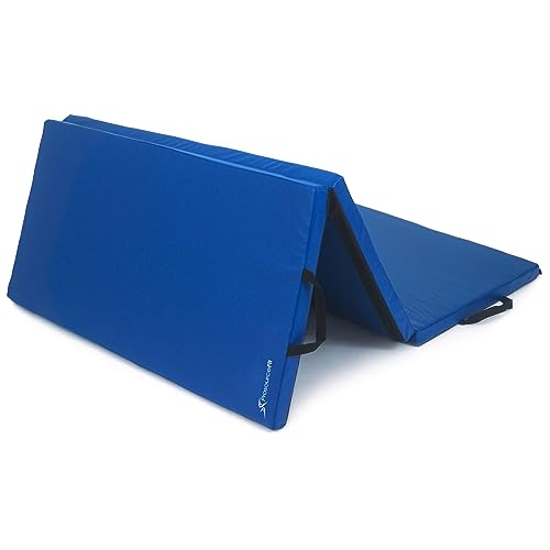 ProsourceFit Tri-Fold Folding Thick Exercise Mat 6’x4’ with Carrying Handles for Tumbling, Martial Arts, Gymnastics, Stretching, Core Workouts, Blue ProsourceFit Tri-Fold Folding Thick Exercise Mat 6’x4’ with Carrying Handles for Tumbling, Martial Arts, Gymnastics, Stretching, Core Workouts, Blue von ProsourceFit