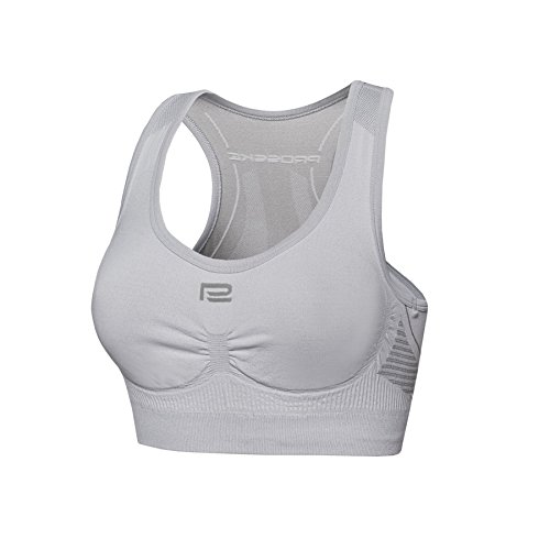 Prosske Damen Fitness Sport BH SBH1 Atmungsaktiv viele Farben - Aschegrau, M von Prosske