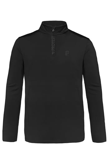 Protest Men 1/4-Reißverschluss REWILL 1/4 Zip Active top True Black L von Protest