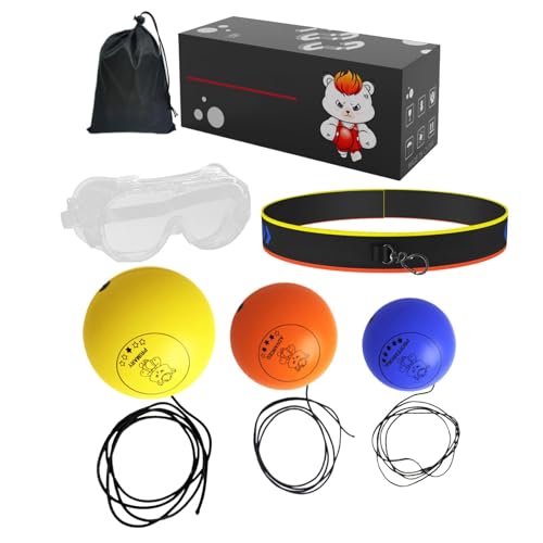 Proypiax Box-Reflexball-Set,Box-Reflexball für Kinder, Multifunktionaler Box-Reflexball für Anfänger, Boxball für Erwachsene mit Stirnband, Boxer-Trainingsgerät zur Verbesserung der von Proypiax