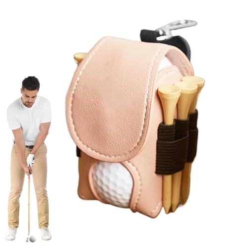 Proypiax Golf-Tee-Halter, Gürtel-Taillentasche, Leder-Golfballhalter | Golfballkoffer Taillenhaltertasche,Tragbare Golfball-Tee-Taillen-Organizer-Tasche für Golfbälle, Golf-Tee, Golf von Proypiax