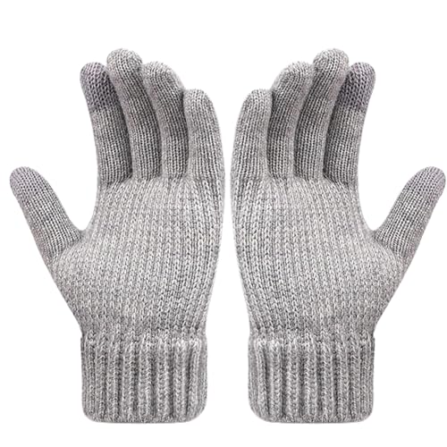 Proypiax Warme Handschuhe für Herren, gestrickte Winterhandschuhe | Doppellagige Touchscreen-Winterhandschuhe | Hände warme Fahrradhandschuhe, Thermohandschuhe für kaltes Wetter zum Laufen, Radfahren, von Proypiax