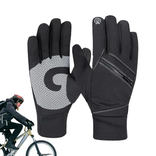 Proypiax Winddichte Fahrradhandschuhe, Touchscreen-Winterhandschuhe - Touchscreen-Winter-Berghandschuhe für Herren,Verdickte Winddichte Motorräder, die Schneeschaufeln und Angelhandschuhe Fahren von Proypiax