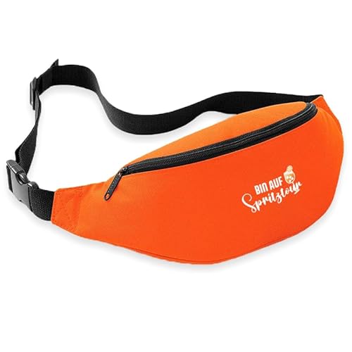 Bin auf Spritztour - Bauchtasche - Bauchtasche | Malle | Party | Urlaub | lustige Sprüche | Festival | Umhängetasche | Orange von Prozente Momente