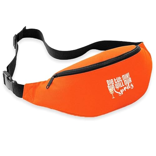 Die TUT nix! Die Will nur Spritz - Bauchtasche - Bauchtasche | Malle | Party | Urlaub | lustige Sprüche | Festival | Umhängetasche | Orange von Prozente Momente