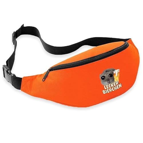 Lecker Bierchen - Bauchtasche - Bauchtasche | Malle | Party | Urlaub | lustige Sprüche | Festival | Umhängetasche | Orange von Prozente Momente