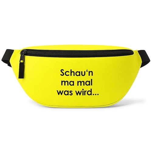 Schaun ma mal was Wird - Bauchtasche - Bauchtasche | Malle | Party | Urlaub | lustige Sprüche | Festival | Umhängetasche | Gelb Schaun ma mal was Wird - Bauchtasche - Bauchtasche | Malle | Party | Urlaub | lustige Sprüche | Festival | Umhängetasche | Gelb von Prozente Momente