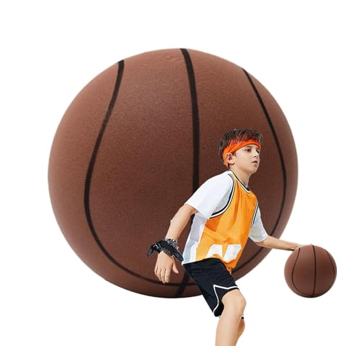 Pruojhw Silent Basketball Lautloser Basketball Leiser Basketball Leises Dribbeln Für Den Innenbereich PU Soft Basketball Ball Silent Ball, Weicher Übungsball Gedämpfter Basketball von Pruojhw