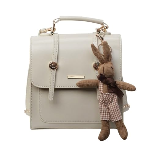 Handtasche Vintage PU Preppy College Klappe Umhängetasche von Psdndeww