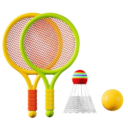Kinder-Tennisschläger, weiches Training, Badminton-Federbälle, Tennis-Sets für Kinder, Outdoor-Indoor-Sport von Psdndeww