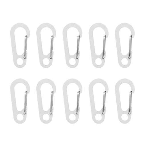 Psdndeww 10Pcs Karabiner Clip Rucksäcke Camping Outdoor Karabiner Clip Edelstahl Schlüsselanhänger Clip Karabiner Haken von Psdndeww