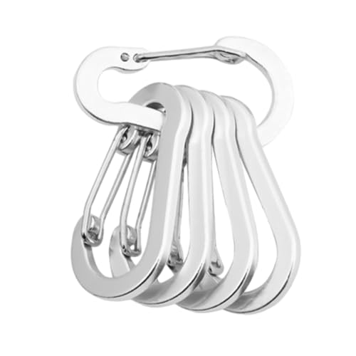 Psdndeww Mehrzweck Karabiner Clips Karabiner Feder Clip D Förmiger Clip Schlüsselanhänger Karabinerhaken Für Hängematten Camping Wandern Angeln von Psdndeww