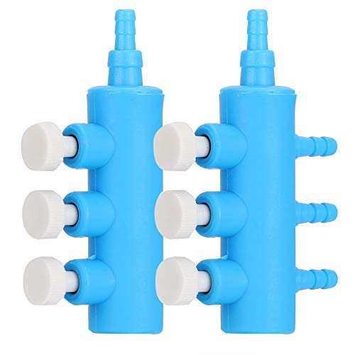 2 Stück Aquarium Luftverteiler Luftpumpe Luftverteiler Aquarium Ventilverteiler Splitter Aquarium Luftpumpenzubehör [3 Wege] Luftpumpenzubehör von Pssopp