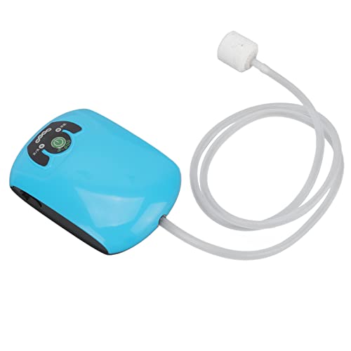 Aquarium-Luftpumpe, Wiederaufladbare USB-Aquarium-Sauerstoffpumpe, Leise, Stabil, Verhindert Verrutschen für den Innenbereich Zum Angeln von Pssopp