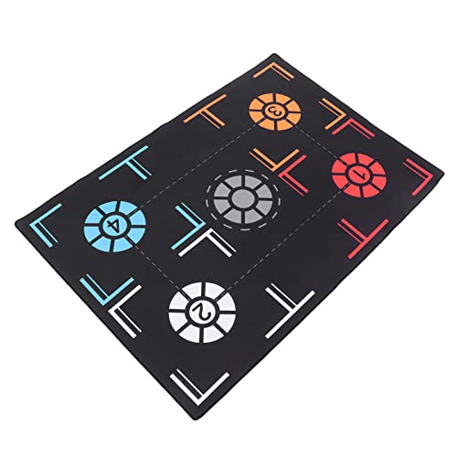 Point Reminder Basketball-Trainingsmatte, langlebig, rutschfeste Matte zur Verbesserung der Fähigkeiten, Schwarz, 76 x 106,7 x 0,2 cm Point Reminder Basketball-Trainingsmatte, langlebig, rutschfeste Matte zur Verbesserung der Fähigkeiten, Schwarz, 76 x 106,7 x 0,2 cm von Pssopp