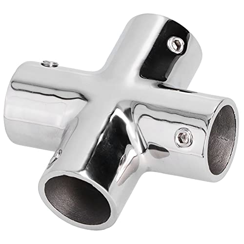 Psytfei Boot Handlaufbefestigung Kreuz Pipe Fitting 316 Edelstahl 4 Wege Splitter Stumpf Geschweißtes Rohr Verbinder Boot Rohr Splitter Fittingteile 22mm von Psytfei