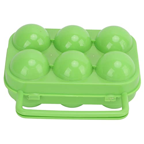 Psytfei Eierhalter, Eieraufbewahrung, Tragetasche, Tragbar, ABS, 6 Gitter, Eierbox, Eierbehälter Für Die Lagerung von Eiern Im Innen- Und Außenbereich(Grün) von Psytfei