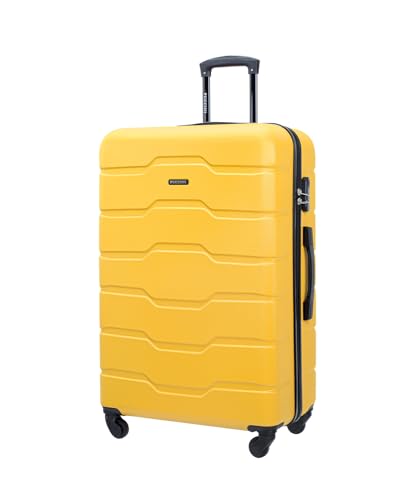 Puccini Koffer Reisekoffer Hartschalen Trolly Alicante (Gelb (6), Groß) von PUCCINI