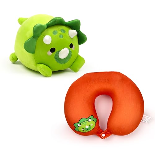 Puckator - 2-in-1-Plüsch-Reisekissen - Huck der Dinosaurier - Swapseazzz, grün, Standard Puckator - 2-in-1-Plüsch-Reisekissen - Huck der Dinosaurier - Swapseazzz, grün, Standard von Puckator