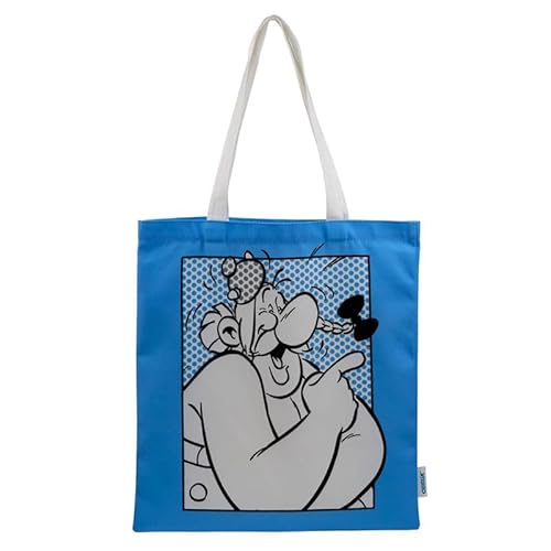 Puckator Einkaufstasche aus Baumwolle, Asterix, Blau – Obelix, blau, Retro Puckator Einkaufstasche aus Baumwolle, Asterix, Blau – Obelix, blau, Retro von Puckator