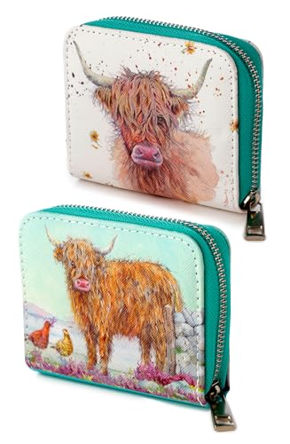 Puckator Jan Pashley Highland Coo Cow Geldbörse mit Reißverschluss, klein, gemischt, S, Klassisch Puckator Jan Pashley Highland Coo Cow Geldbörse mit Reißverschluss, klein, gemischt, S, Klassisch von Puckator