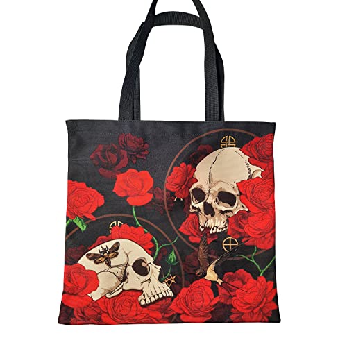 Puckator Shopper Tasche mit Reißverschluss - Schädel und Rosen, Design, Zeitgenössisch Puckator Shopper Tasche mit Reißverschluss - Schädel und Rosen, Design, Zeitgenössisch von Puckator