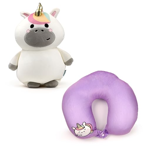 Puckator Swapseazzz Reisekissen mit Plüsch, 2-in-1, Astra das Einhorn, Weiß, Standard, Modern Puckator Swapseazzz Reisekissen mit Plüsch, 2-in-1, Astra das Einhorn, Weiß, Standard, Modern von Puckator