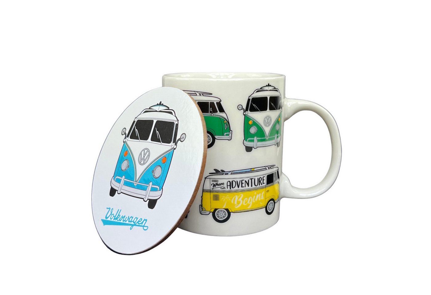 Puckator Tasse Volkswagen VW T1 Bulli Kaffeebecher mit Untersetzer Puckator Tasse Volkswagen VW T1 Bulli Kaffeebecher mit Untersetzer von Puckator