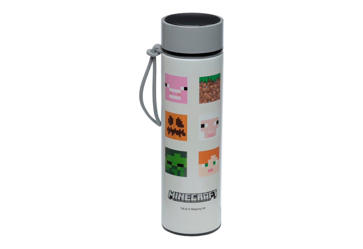 Puckator Trinkflasche Minecraft Gesichter Trinkflasche mit digitalem Thermometer Puckator Trinkflasche Minecraft Gesichter Trinkflasche mit digitalem Thermometer von Puckator